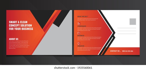 Cleaning service postcard template Premium Vector
