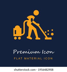 Cleaning Service premium material ui ux isolated vector icon in navy blue and orange colors