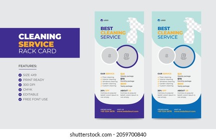 Cleaning Service Rack Card Dl Flyer Stock Vector (royalty Free 