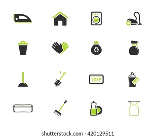 Cleaning service simply icons for web and user interface
