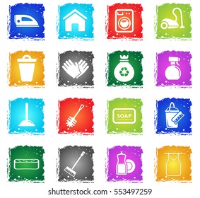 Cleaning service simply symbol in grunge style for user interface design