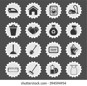 Cleaning service simply symbol for web icons and user interface