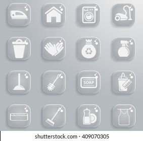 Cleaning service simply symbol for web icons and user interface