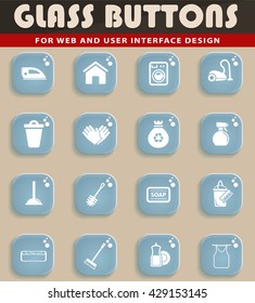 Cleaning service simply symbol for web icons and user interface