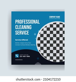 Cleaning service social media banner