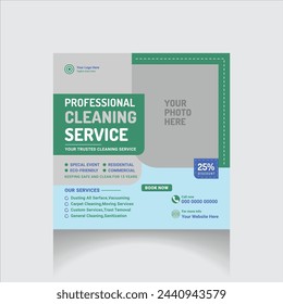 cleaning service social media banner template 