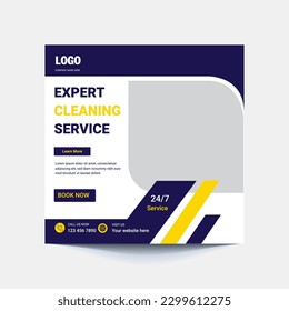Cleaning service social media post template Design. Post Template for cleaning Service Square Flyer Template for social media, cleaning service banner design