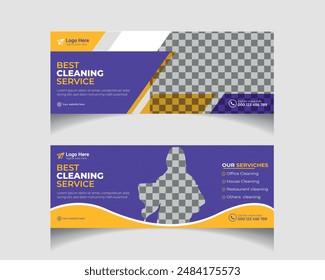  Cleaning service social media  post banner template design