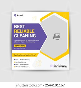 Cleaning service social media post template