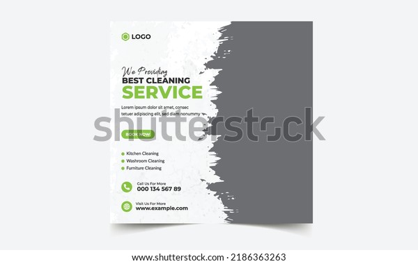 Cleaning service social media square post or\
square cleaning service flyer banner template, home cleaning\
private service, personal\
service