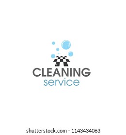 Cleaning service. Template for logo