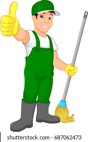 cleaning service thumb up