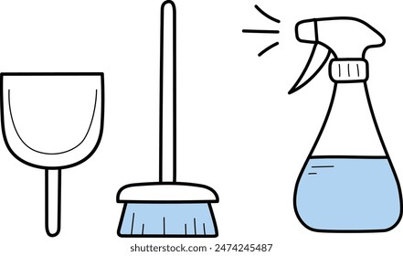 Herramientas de servicio de limpieza Icono plano 