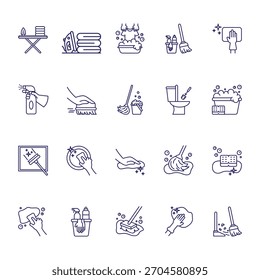 Cleaning Service Vector Collection — Icons, Equipment, Supplies and Professional Housekeeping Elements