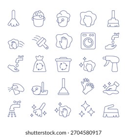 Cleaning Service Vector Collection — Icons, Equipment, Supplies and Professional Housekeeping Elements