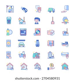 Cleaning Service Vector Collection — Icons, Equipment, Supplies and Professional Housekeeping Elements