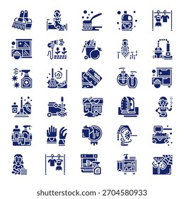 Cleaning Service Vector Collection — Icons, Equipment, Supplies and Professional Housekeeping Elements