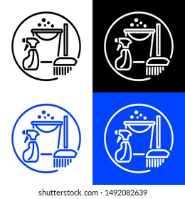 Cleaning service vector icon. Icon for internet cleaning service specialist.