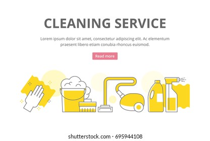 Cleaning service vector illustration for web