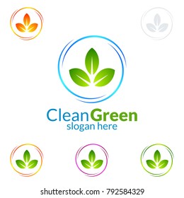 Cleaning Service vector Logo design, Eco Friendly Concept for cleaning company