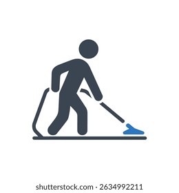 Cleaning Service Work Icon Isolated On White Background