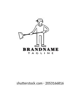 cleaning services cartoon logo icon design template modern isolated vector illustration