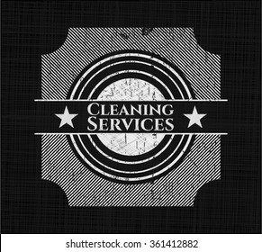Cleaning Services chalkboard emblem