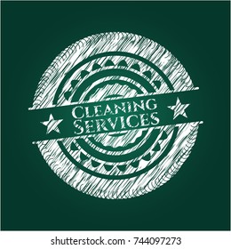 Cleaning Services chalkboard emblem