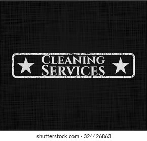 Cleaning Services with chalkboard texture