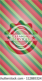 Cleaning Services christmas style badge..