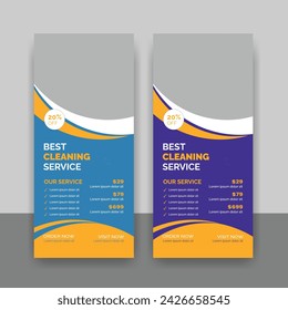 servicios de limpieza dl flyer, rack card, plantilla de folleto o servicios de limpieza dl flyer template design.