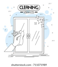 cleaning services emblems and logos 