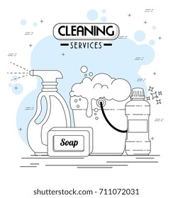 cleaning services emblems and logos 