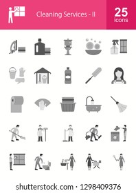 Cleaning Services Flat Icons