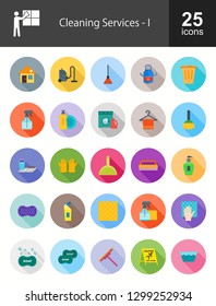 Cleaning Services Flat Icons