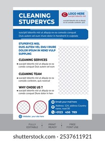Flyer de servicios de limpieza, diseño de flyer limpio .