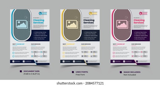 cleaning services flyer template design, vector business cleaning services flyer template design eps