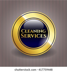 emblema de oro de los Servicios de limpieza