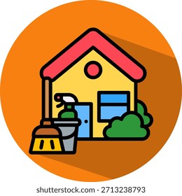 Cleaning Services Icon isometric Vector Illustration