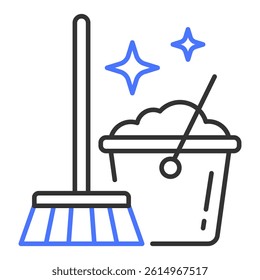 Cleaning Services Icon. Janitorial, Disinfection, and Sanitary Solutions Symbol