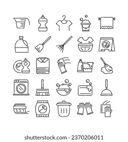 Cleaning services icon set vector
