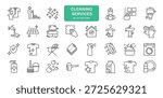 Cleaning Services Icons. Thin Line Symbol Elements Collection.
