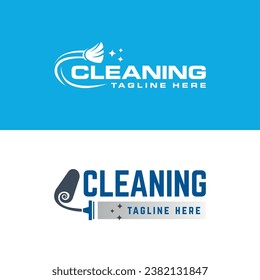 Cleaning services logo design collection