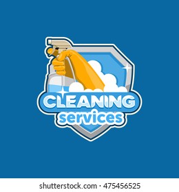 Cleaning Services Logo Vector, Emblem, Badge 