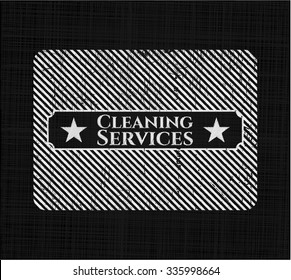 Cleaning Services on blackboard