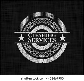 Cleaning Services on blackboard