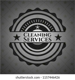 Cleaning Services realistic dark emblem