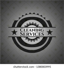 Cleaning Services realistic dark emblem
