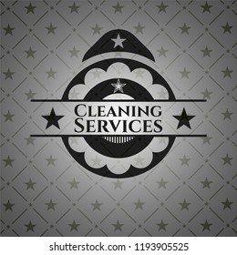Cleaning Services retro style black emblem