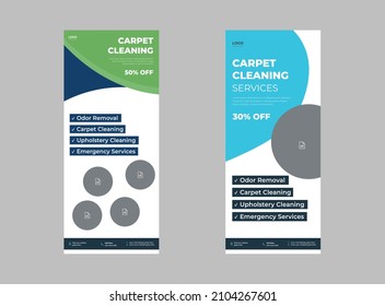 Los Servicios de Limpieza Acumulan Plantilla de Banner, Plantilla de Volante DL de Servicios de Desinfección Profesional y Limpieza, Empresa de Servicio de Limpieza Volante.